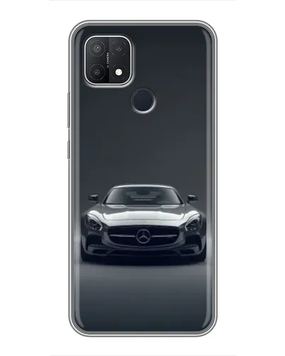 Чехол для OPPO A15s с картинкой «Mercedes на черном»