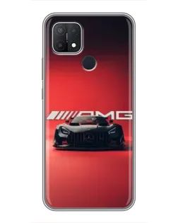 Чехол для OPPO A15s с картинкой «Mercedes AMG — красная линия»