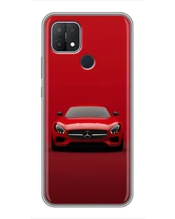 Чехол для OPPO A15s с картинкой «Красный Mercedes AMG»