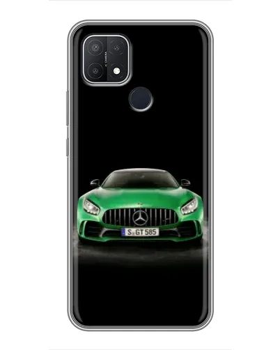 Чехол для OPPO A15s с картинкой «Mercedes — неоновый лого»