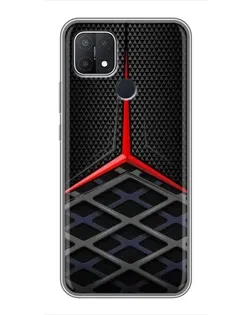 Чехол для OPPO A15s с картинкой «Mercedes Carbon Grid»