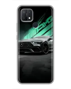 Чехол для OPPO A15s с картинкой «Темный Mercedes AMG»