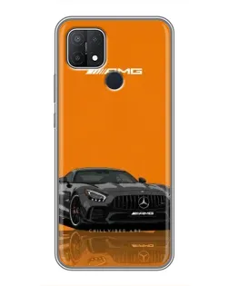 Чехол для OPPO A15s с картинкой «Оранжевый Mercedes AMG»