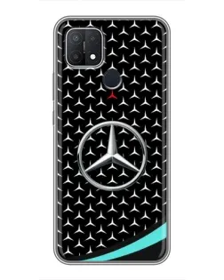 Чехол для OPPO A15s с картинкой «Mercedes — бирюзовый акцент»