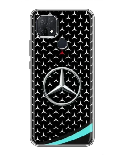 Чехол для OPPO A15s с картинкой «Mercedes — бирюзовый акцент»