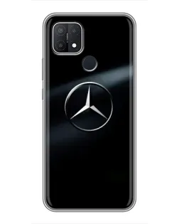 Чехол для OPPO A15s с картинкой «Mercedes на металле» Чехол для OPPO A15s с картинкой «Mercedes на металле»