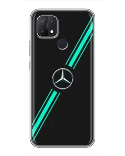 Чехол для OPPO A15s с картинкой «Спортивные линии Mercedes» Чехол для OPPO A15s с картинкой «Спортивные линии Mercedes»