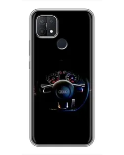 Чохол для OPPO A15s з картинкою «Салон Audi — кермо» Чохол для OPPO A15s з картинкою «Салон Audi — кермо»