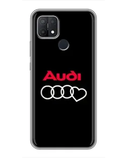 Чехол для OPPO A15s с картинкой «Логотип Audi Heart» Чехол для OPPO A15s с картинкой «Логотип Audi Heart»