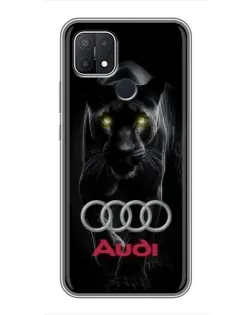 Чехол для OPPO A15s с картинкой «Пантера и Audi»