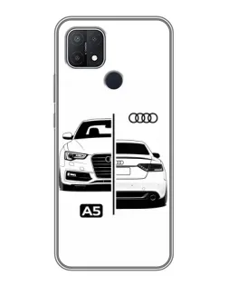 Чехол для OPPO A15s с картинкой «Audi — контрастный дизайн»