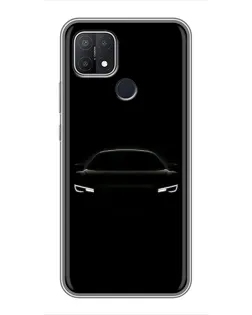 Чехол для OPPO A15s с картинкой «Взгляд Audi в темноте»