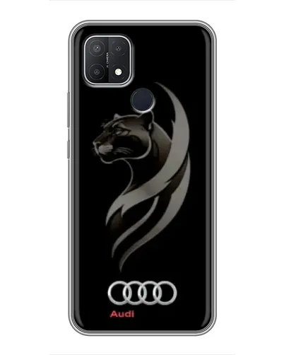 Чехол для OPPO A15s с картинкой «Графика — пантера и Audi»