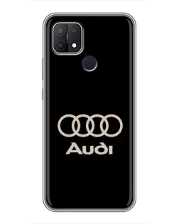 Чехол для OPPO A15s с картинкой «Audi — золотой логотип»