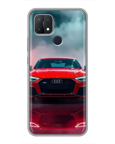 Чехол для OPPO A15s с картинкой «Audi RS — красный стиль»