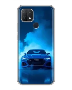 Чехол для OPPO A15s с картинкой «Audi — голубая энергия»
