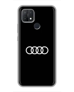 Чехол для OPPO A15s с картинкой «Audi White Logo»