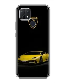 Чохол для OPPO A15s з картинкою «Lamborghini жовтий акцент»