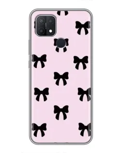 Чохол для OPPO A15s з картинкою «Чорні банти Coquette»