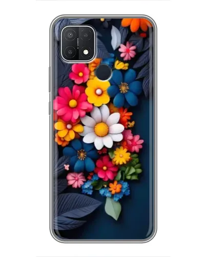 Чехол для OPPO A15s с картинкой «Цветочная феерия»