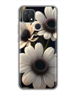 Чехол для OPPO A15s с картинкой «Белые маргаритки макро» Чехол для OPPO A15s с картинкой «Белые маргаритки макро»