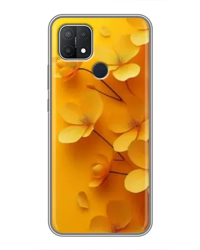 Чехол для OPPO A15s с картинкой «Золотые лепестки»