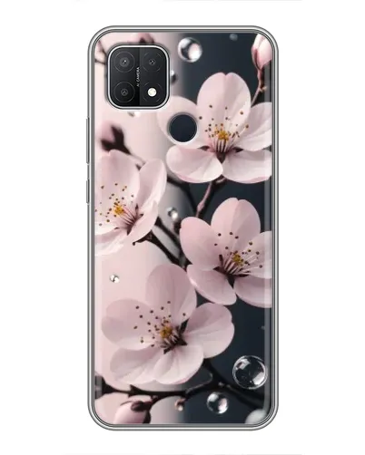 Чехол для OPPO A15s с картинкой «Нежная сакура и капли» Чехол для OPPO A15s с картинкой «Нежная сакура и капли»