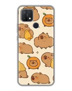 Чохол для OPPO A15s з картинкою «Капібари з апельсинами» Чохол для OPPO A15s з картинкою «Капібари з апельсинами»
