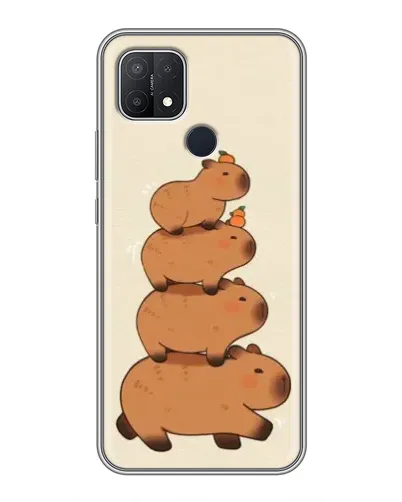Чехол для OPPO A15s с картинкой «Башня из капибар»