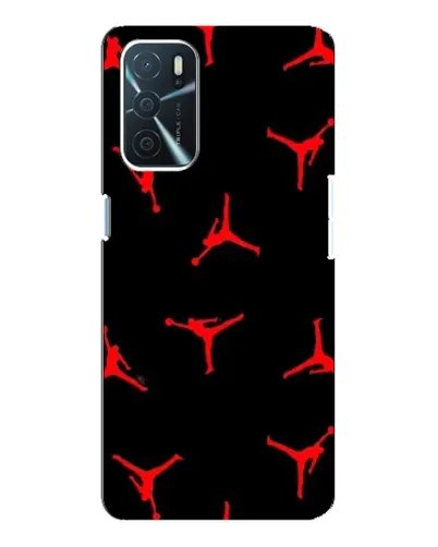 Чехол для OPPO A16 с картинкой «Jordan Red Pattern»