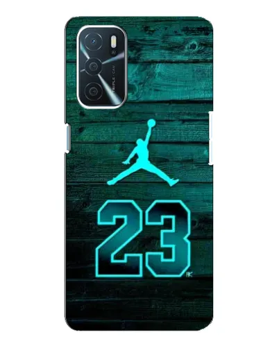 Чехол для OPPO A16 с картинкой «Jordan Cyan 23»