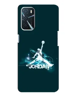 Чохол для OPPO A16 з картинкою «Jordan Blue Fire»