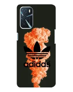 Чохол для OPPO A16 з картинкою «Помаранчевий дим Adidas»