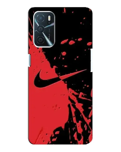 Чехол для OPPO A16 с картинкой «Красные брызги Nike» Чехол для OPPO A16 с картинкой «Красные брызги Nike»