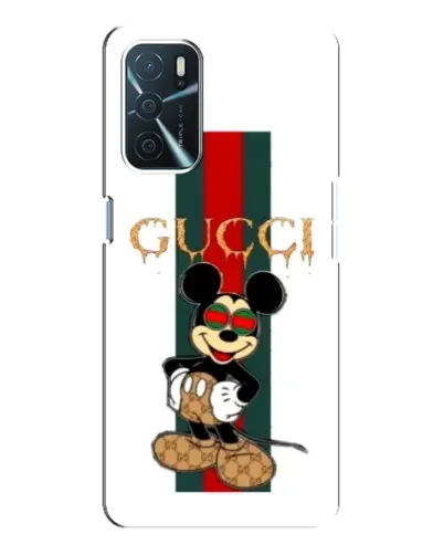 Чохол для OPPO A16 з картинкою «Міккі Маус Gucci — смуги»