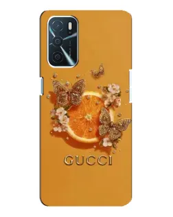 Чохол для OPPO A16 з картинкою «Gucci — золоті метелики»