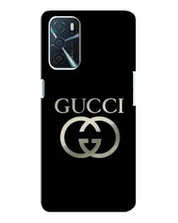 Чохол для OPPO A16 з картинкою «Gucci — золото на чорному»