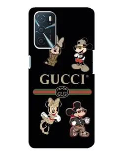 Чохол для OPPO A16 з картинкою «Gucci — герої Disney та монограма»