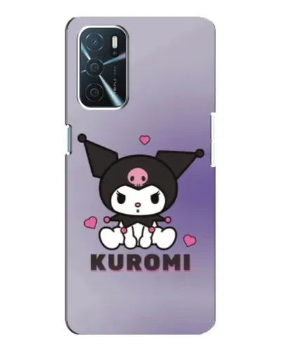 Чехол для OPPO A16 с картинкой «Kuromi — фиолетовый арт»