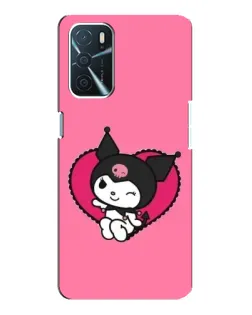 Чехол для OPPO A16 с картинкой «Kuromi — любовь в сердце»