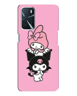 Чехол для OPPO A16 с картинкой «My Melody и Kuromi»