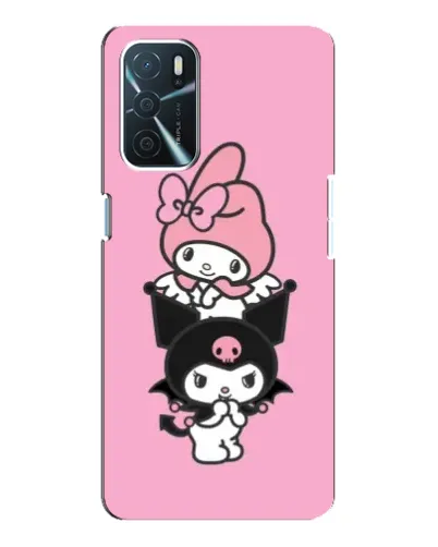 Чехол для OPPO A16 с картинкой «My Melody и Kuromi»