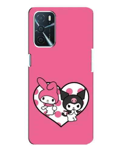 Чехол для OPPO A16 с картинкой «Kuromi и My Melody»