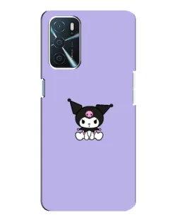Чехол для OPPO A16 с картинкой «Kuromi — фиолетовый минимализм»