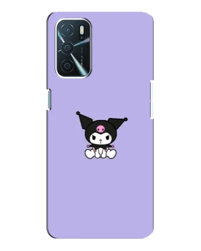 Чехол для OPPO A16 с картинкой «Kuromi — фиолетовый минимализм»