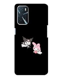 Чехол для OPPO A16 с картинкой «My Melody и Kuromi»