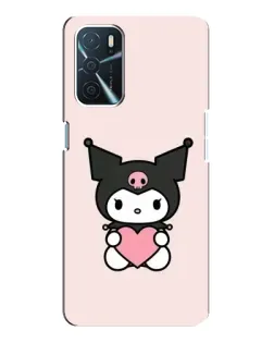 Чехол для OPPO A16 с картинкой «Kuromi и сердце»