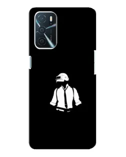 Чохол для OPPO A16 з картинкою «PUBG — білий шолом»