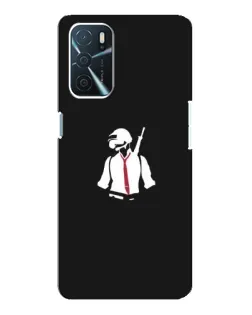 Чохол для OPPO A16 з картинкою «PUBG — силует воїна»
