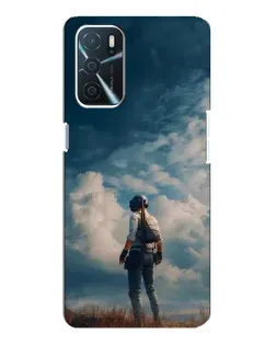 Чохол для OPPO A16 з картинкою «Герой PUBG на скелі»
